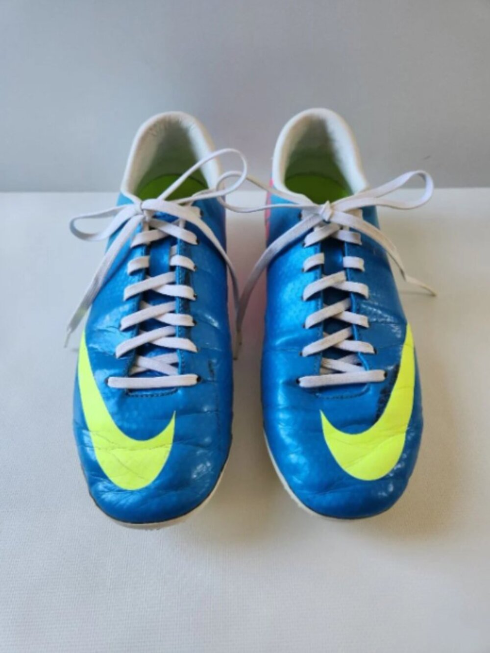 Nike Mercurial Soccer Cleats Blue Volt Pink Menβs US 6 Neptune 2012